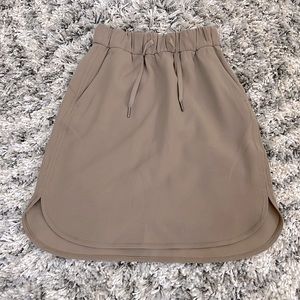 Lululemon Khaki Drawstring Skirt